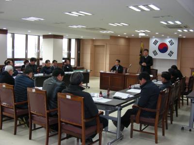 2017년 3월 제1차 화촌면이장협의회 개최 사진