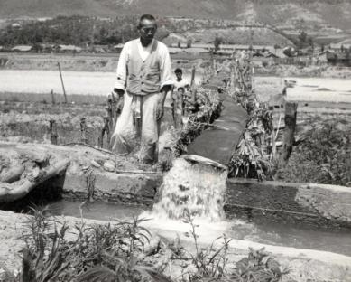1968년 와동리 양수작업 의 사진